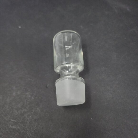 Vintage Etched Crystal Decanter With Wheat Design Glass Topper 13.25" Tall - Picture 6 of 8